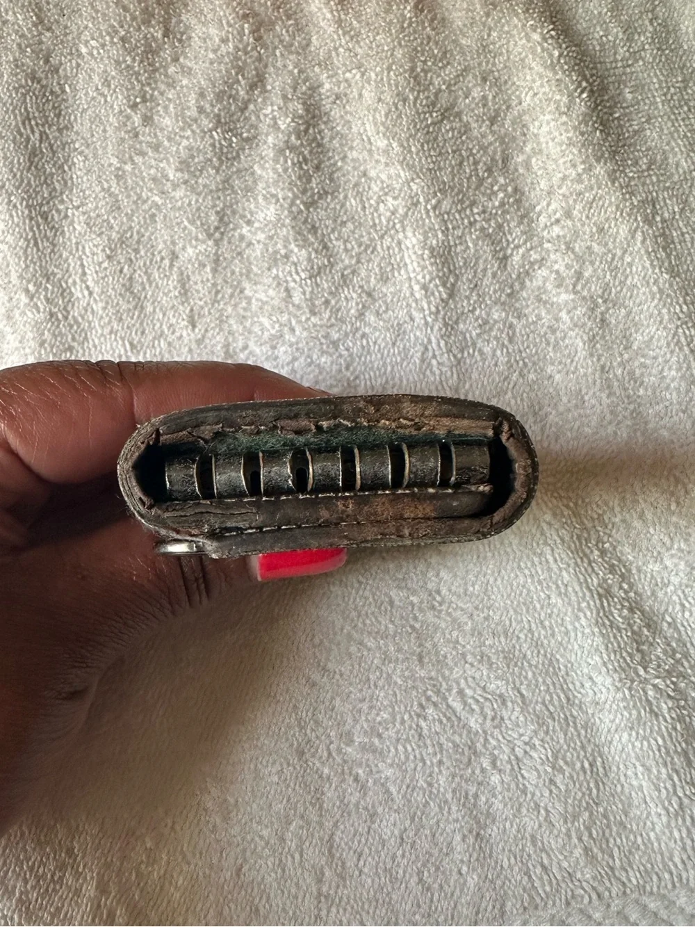 Authentic Gucci Metallic Brown GG Monogram 4-Key Holder w/ GG Charm